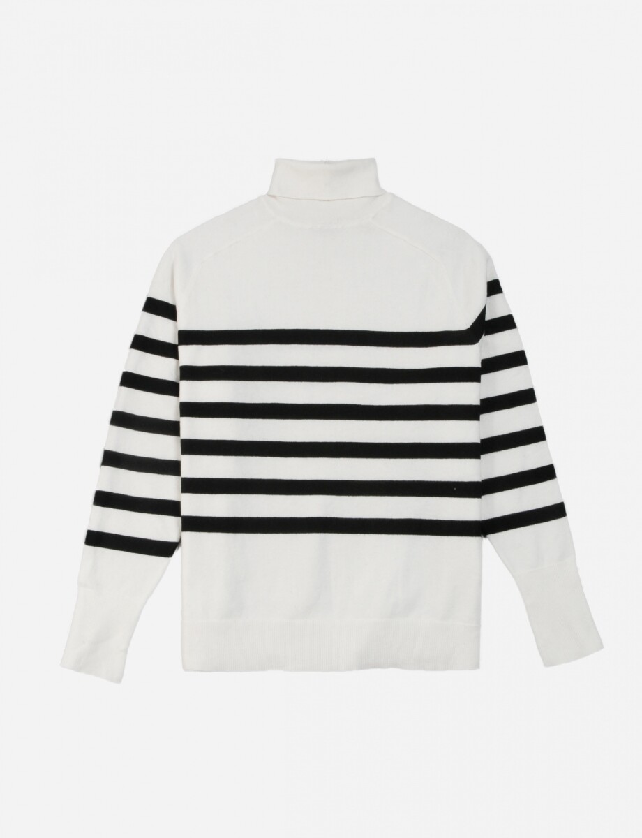 Sweater cuello rompeviento - Blanco 