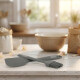 Set pincel y espátula de silicona GRIS