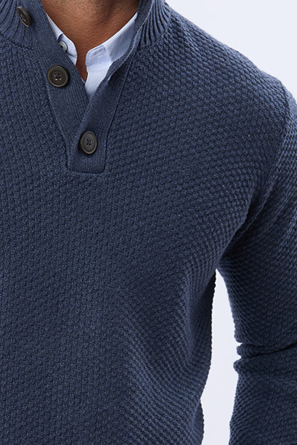 BUZO TEJIDO TEXTURADO Piedra