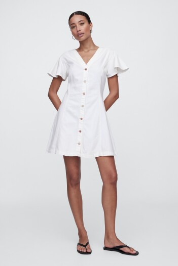V-SS DENIM FIT AND FLARE MINI White Wash Indigo