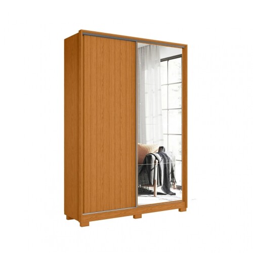 Ropero 2 puertas Corredizas con Espejo - Frizatto Marrón