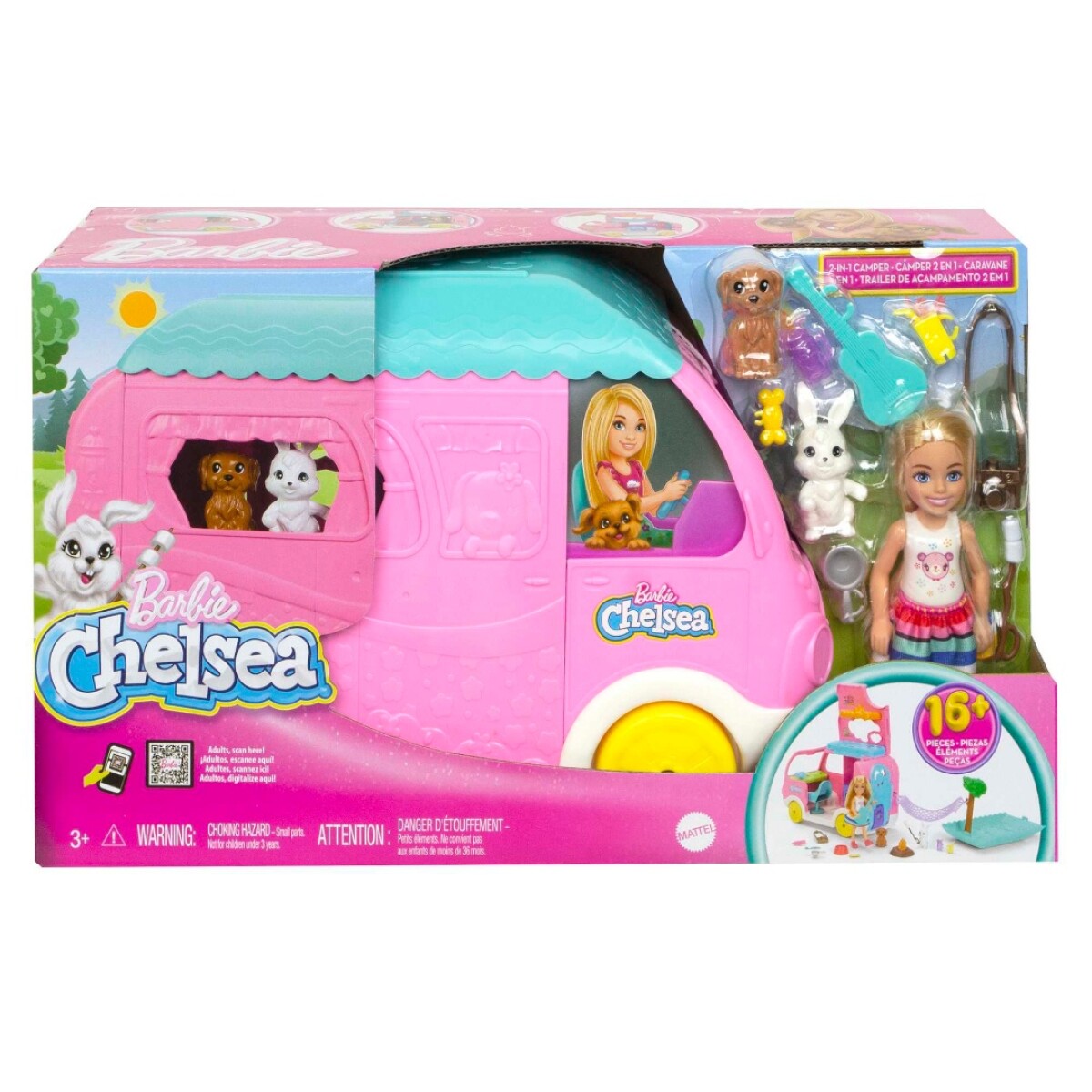 Muñeca Barbie Chelsea Camper 2 en 1 - 001 