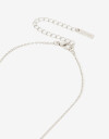 Collares Largos Metal Collar Largo Y Con Chapones - Plateado Rodio