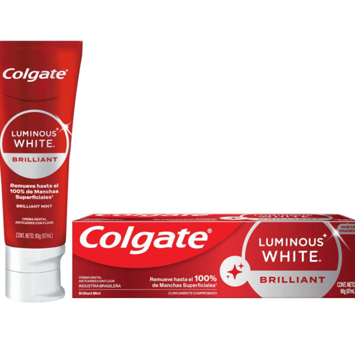 COLGATE LUMINOUS WHITE CR.DENTAL 90GR/48 única
