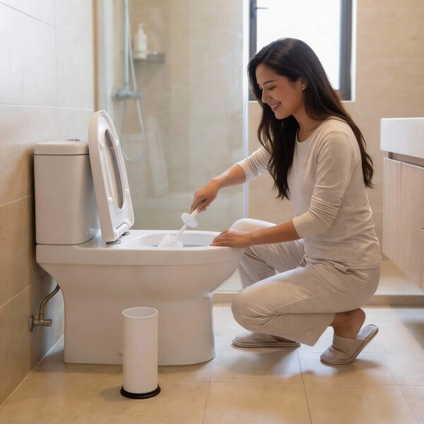 Escobilla Cepillo Inodoro Accesorio Baño Acero Inoxidable IMBACK Color Blanco Escobilla Cepillo Inodoro Accesorio Baño Acero Inoxidable IMBACK Color Blanco