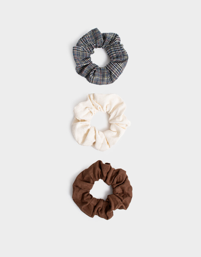 Skunzies Set por 3 Scrunchie - Combinacion Multicolor