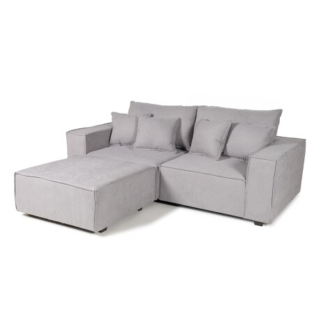 Sofá Modular Maia (3 módulos) - Tela Microfibra 12074 (Gris)