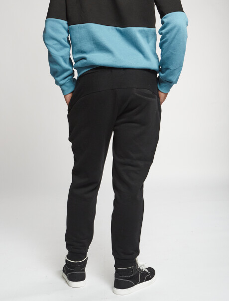 Pantalon felpa negro