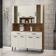 Cocina Golden 8 Puertas Nogueira Off White Kits Paraná Cocina Golden 8 Puertas Nogueira Off White Kits Paraná