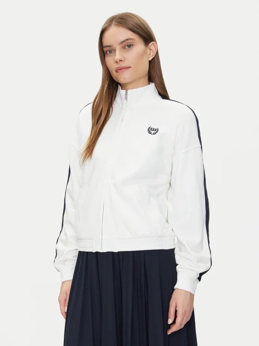 Campera Deportiva Logo Gap Sin Felpa Mujer - New Off White 