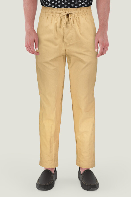 Pantalon Branc Beige