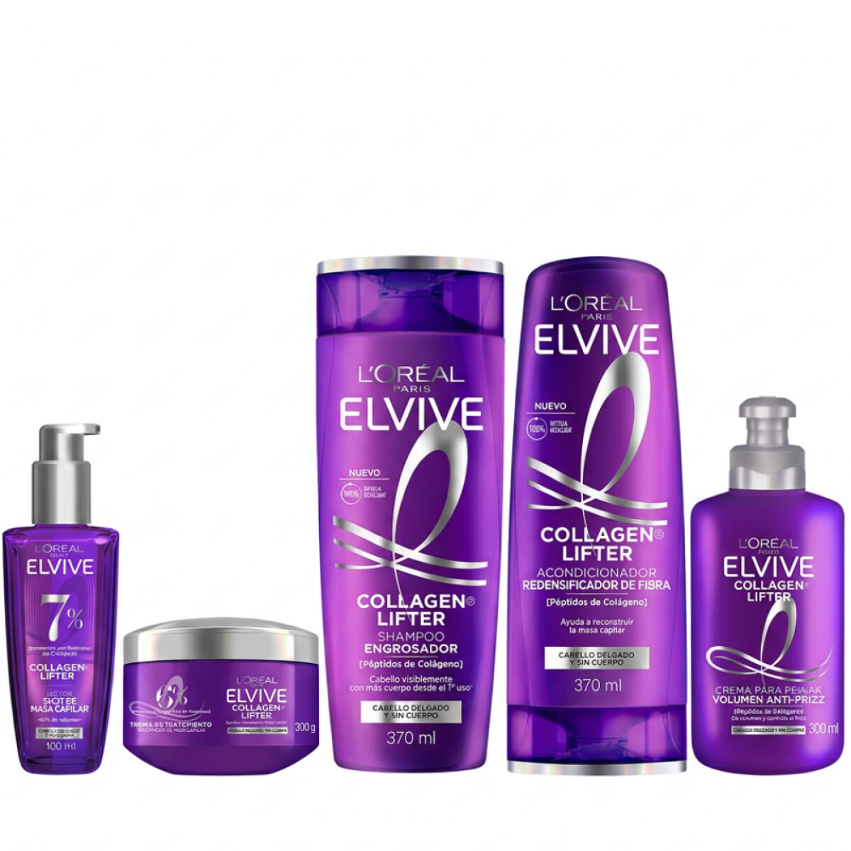 Pack Elvive Collagen Lifter Shampoo Rutina Completa 