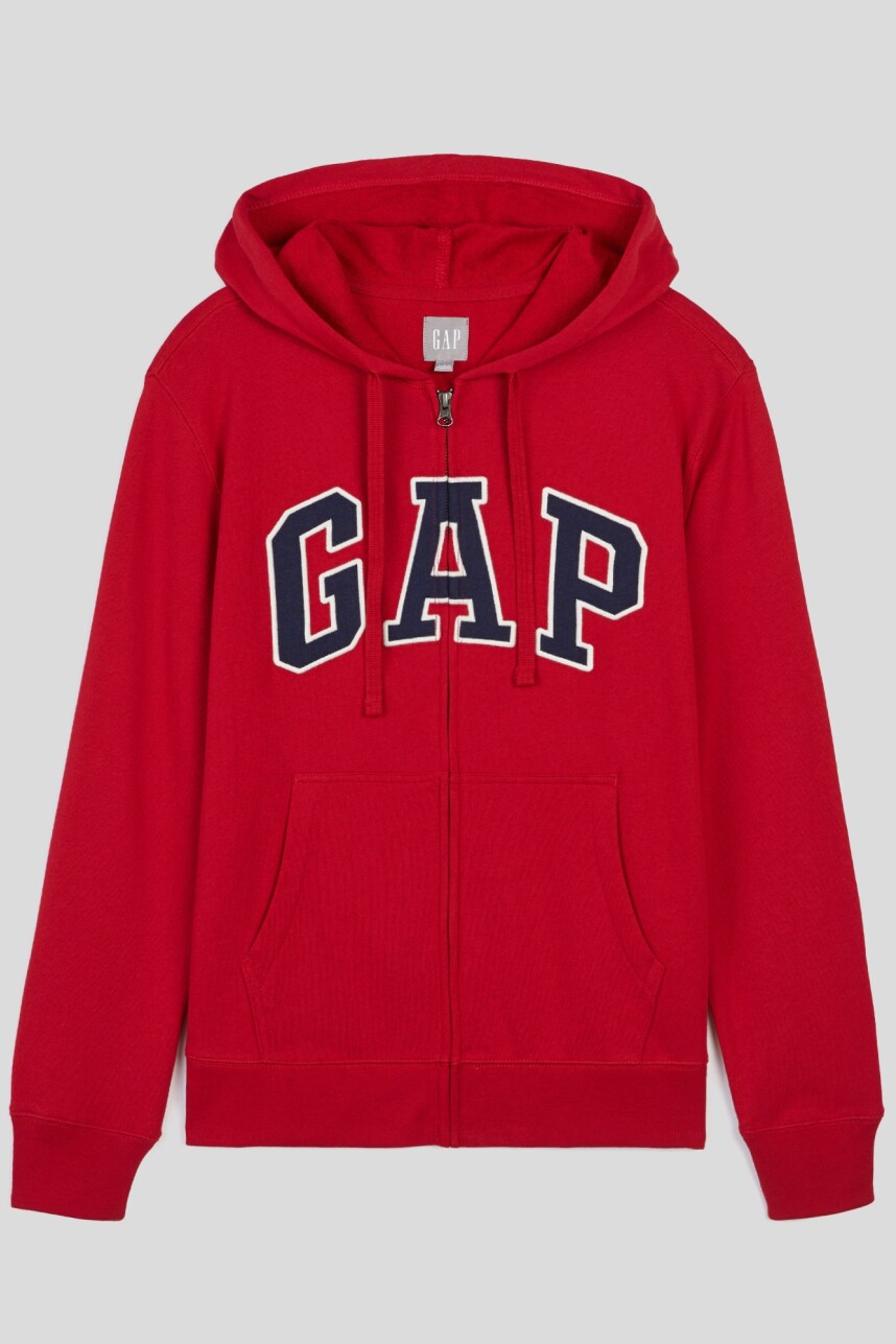 Canguro Con Cierre Sin Felpa Logo Gap Hombre Lasalle Red