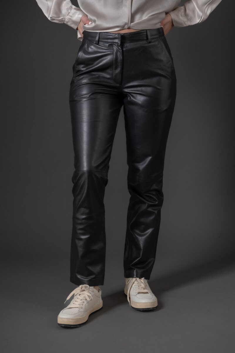 Pantalon cuero - Negro 