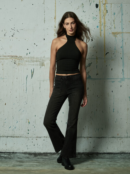 JEAN POCKET GRIS OSCURO