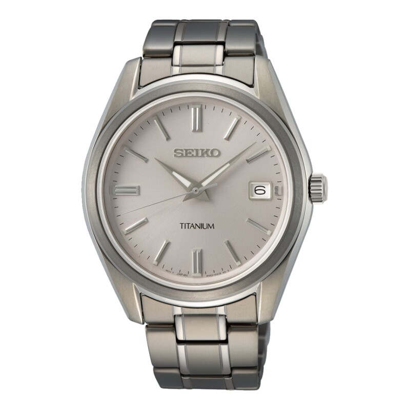 Reloj Seiko SUR369P1 para hombre con correa de Titanio Plateado