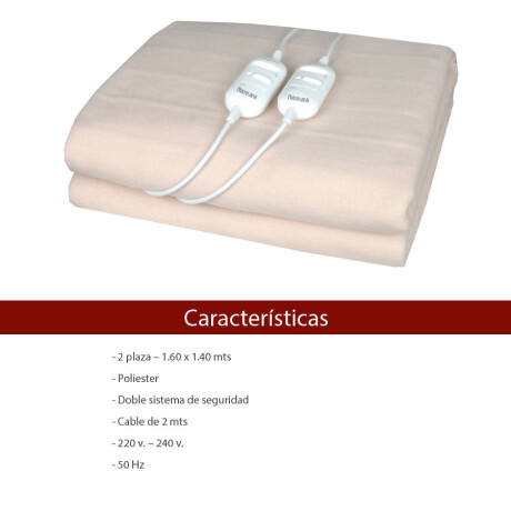 Calienta Cama Microsonic 2 Plazas Tela Poliester S.seguridad 001