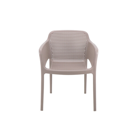Silla apilable gamuza "GABRIELA" con posabrazos -TRAMONTINA TD0667
