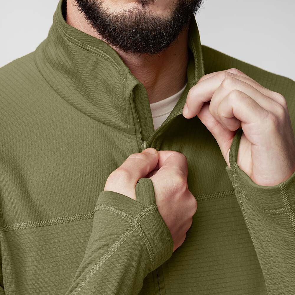 Casaca Fjallraven Abisko Lite Fleece Half Zip M Hombre Indigo Blue