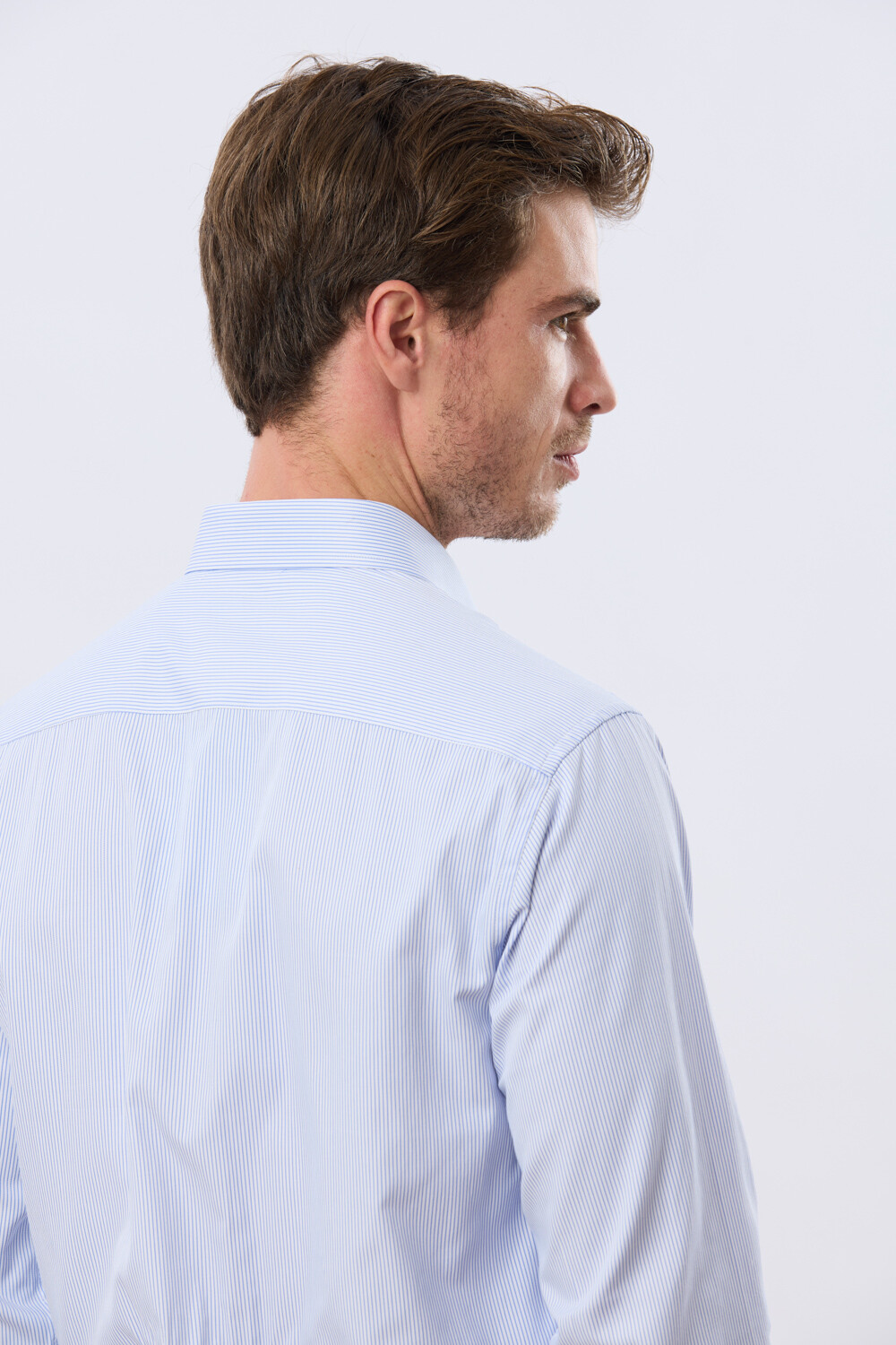 CAMISA RAYADA DE VESTIR Azul