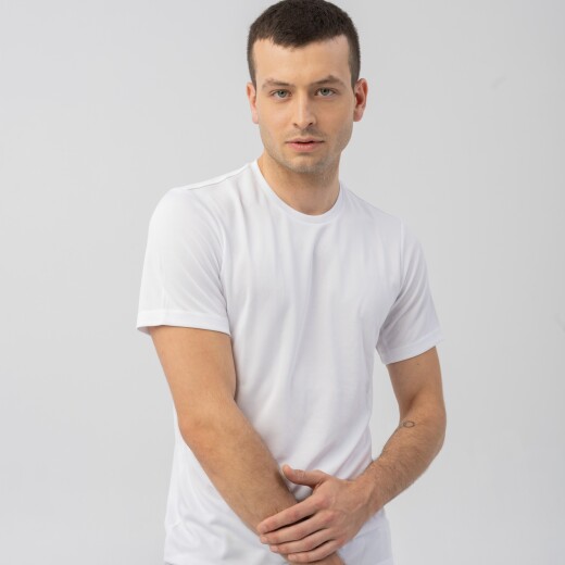Remera Menpi Alta Calidad Running Hombre Blanco S/C