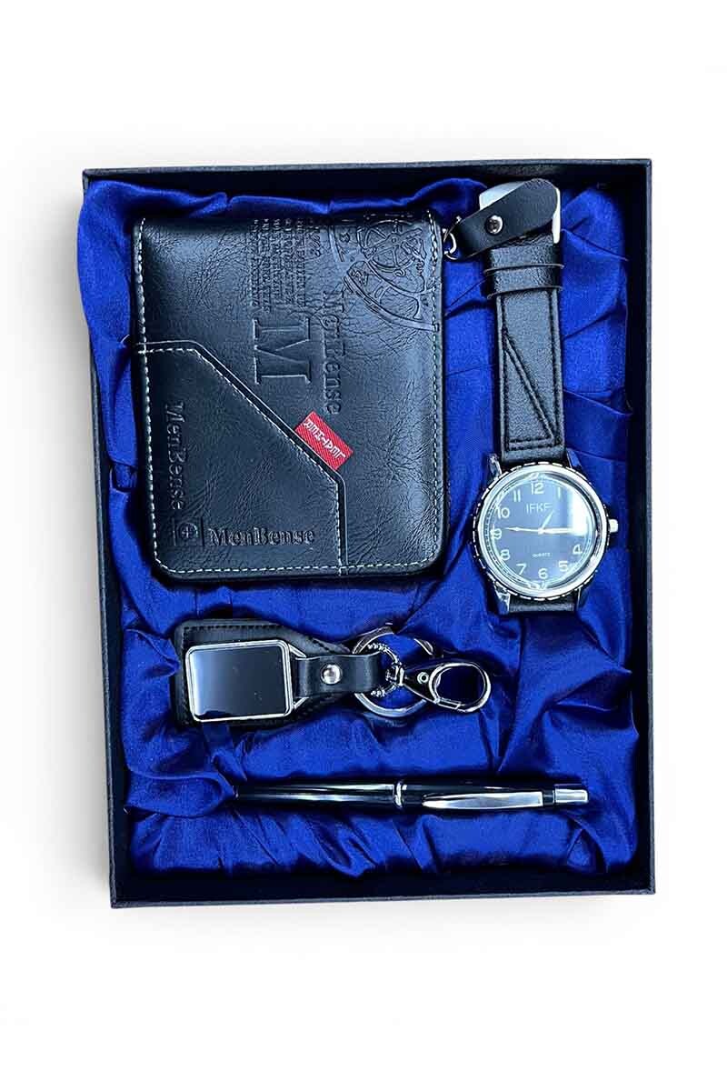 Set Hombre Reloj - Billetera - Lapicera Azul