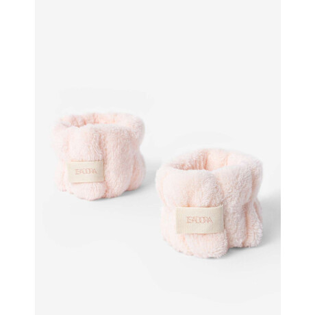 Muñequeras Para Rutina Facial Rosa Polvo