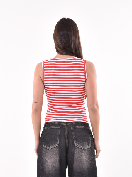 MUSCULOSA GUIONES ROJO