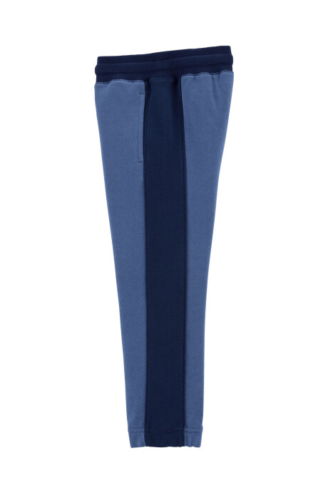 Pantalón de algodón con franja lateral Sin color