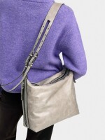 Bolso De Hombro Con Tachuelas gris