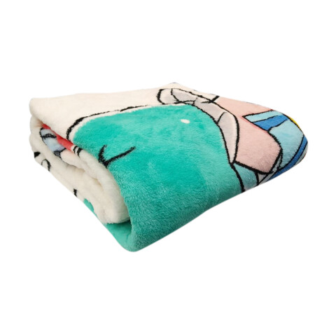 Frazada Coral Infantil La Sirenita 127 x 152 cm BLANCO