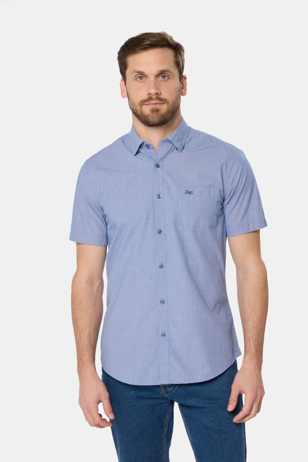 CAMISA A CUADROS Azul