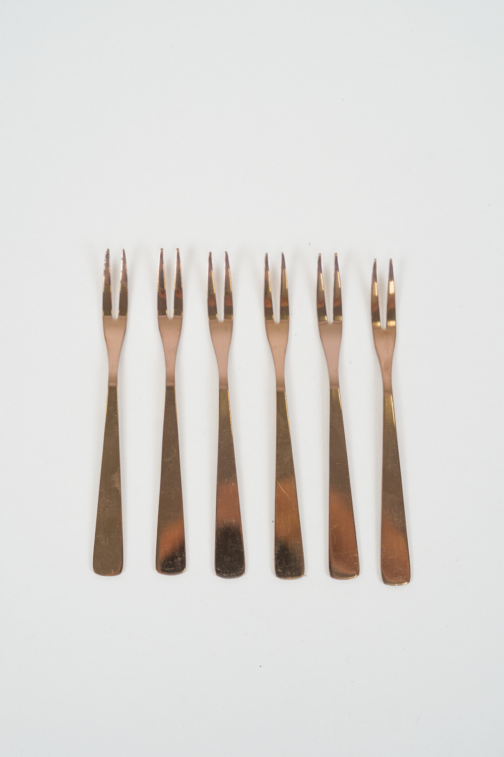Tenedor Para Fruta Asher, Set 6 Un. Rose Gold Color Unico
