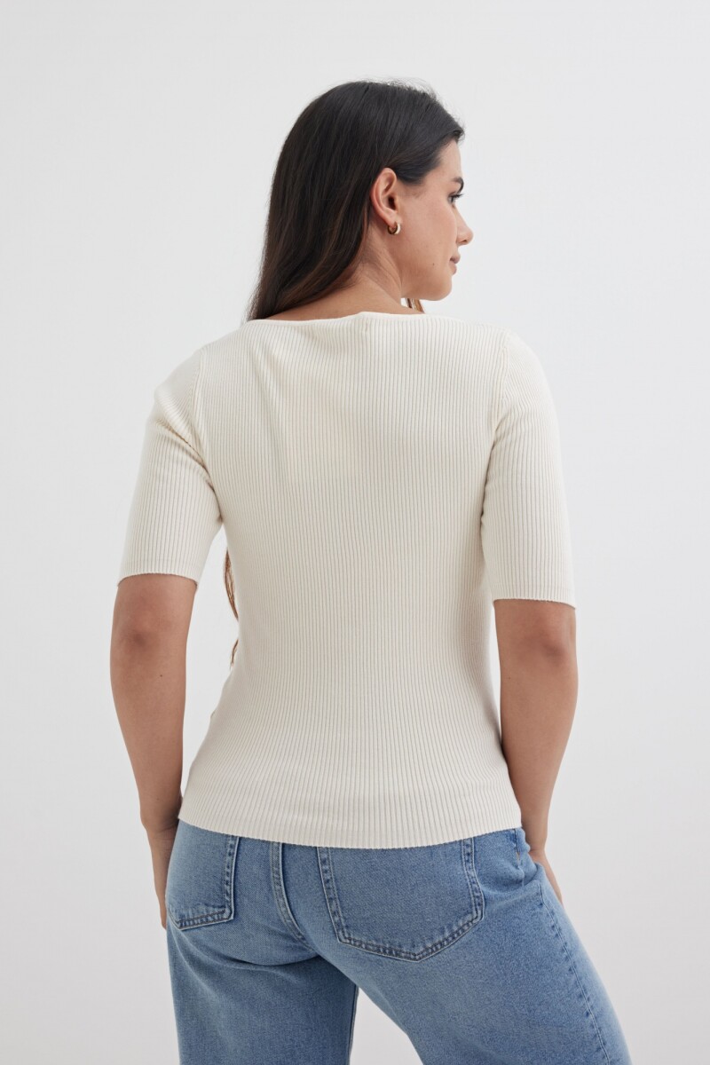 Sweater cuello bote CRUDO
