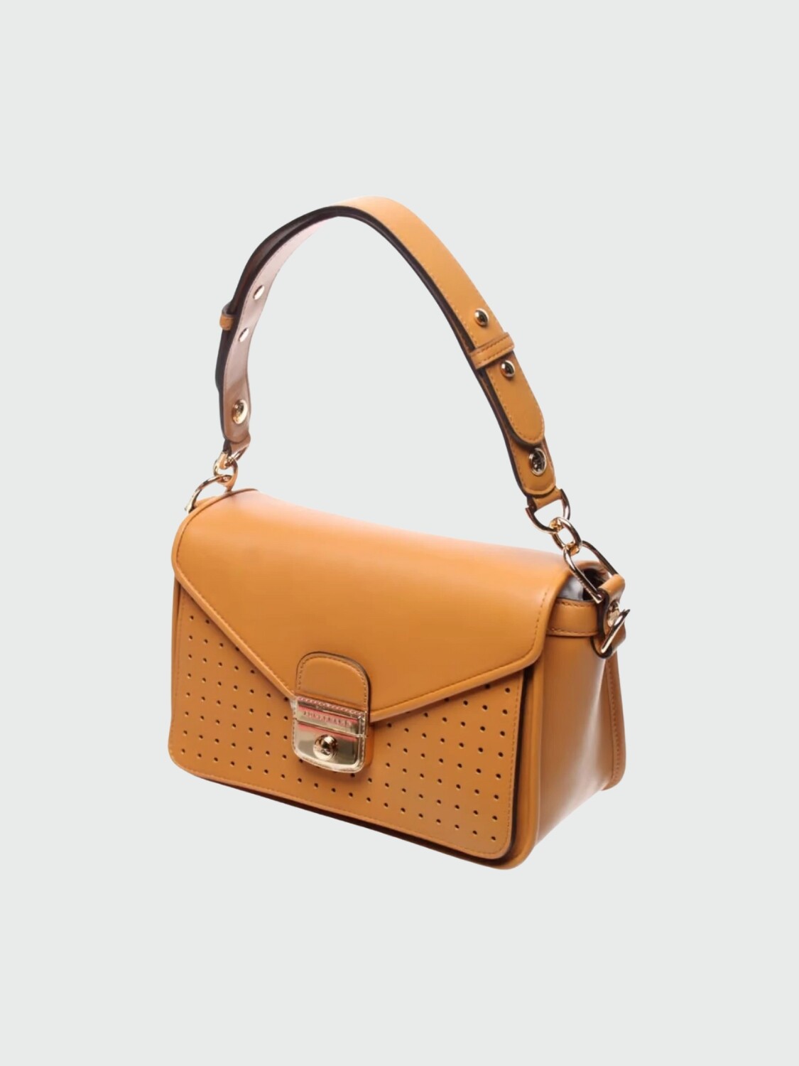 Longchamp -Cartera de cuero con solapa, Mademoiselle Mostaza