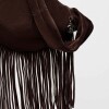Bolso Amazonia En Cuero Gamuza Marron