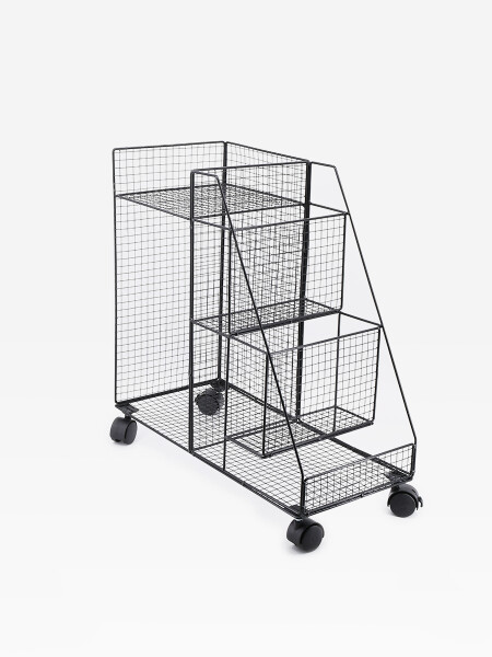 CARRO REJILLA ORGANIZADOR NEGRO