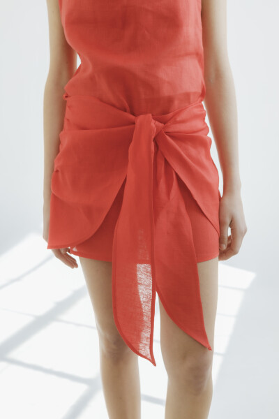 PRE VENTA FALDA LAZO Rojo