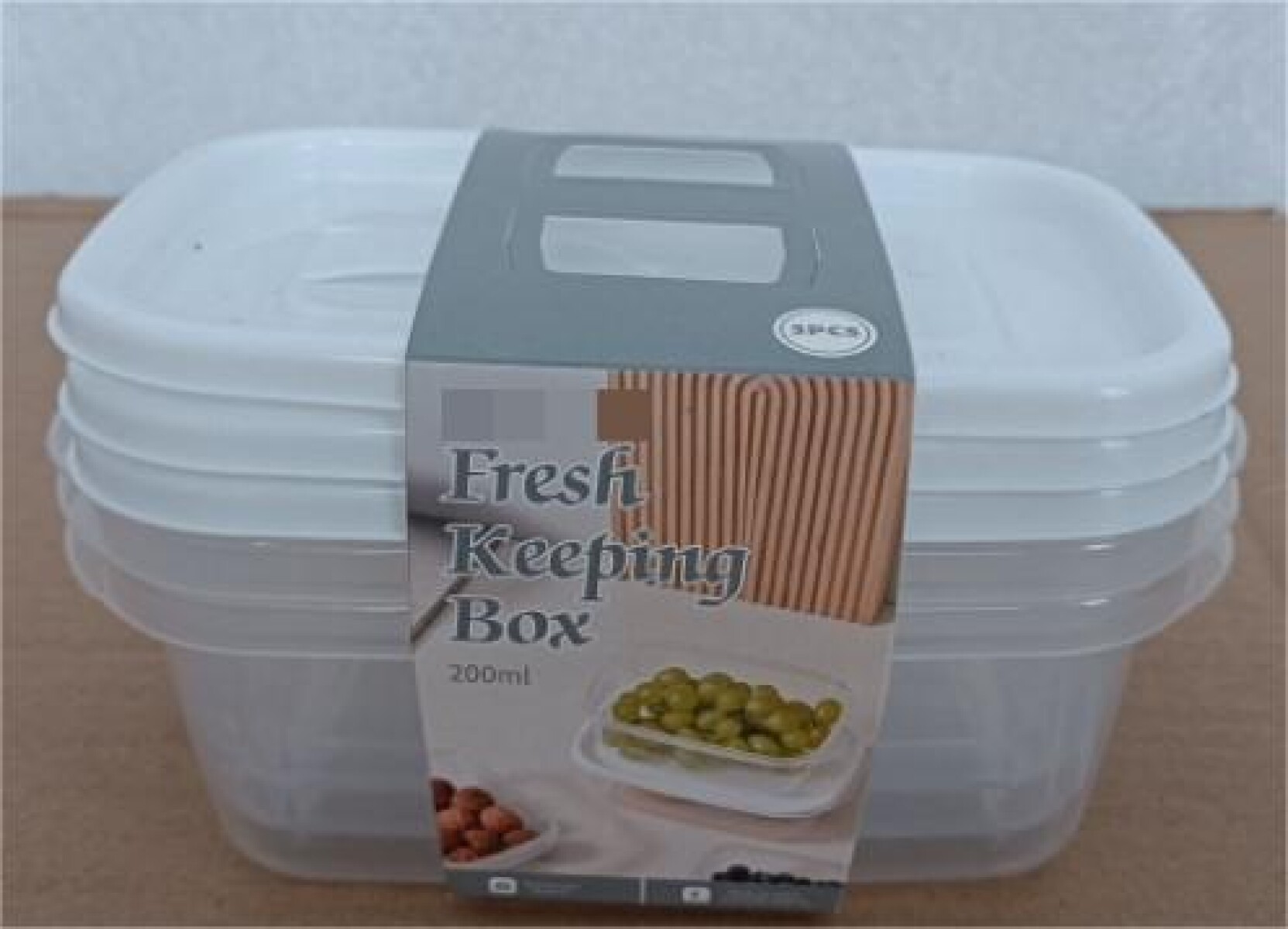 SET DE CONTENEDORES PARA ALMACENAMIENTO DE ALIMENTOS DE 3 PIEZAS-600 ML 
