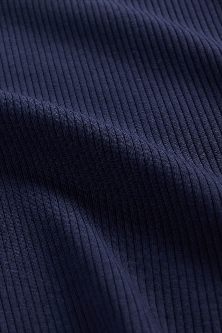 Remera Rib Mujer Navy Uniform