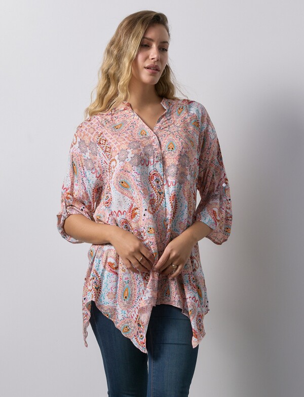 Blusa Arabescos MULTI/ROSA