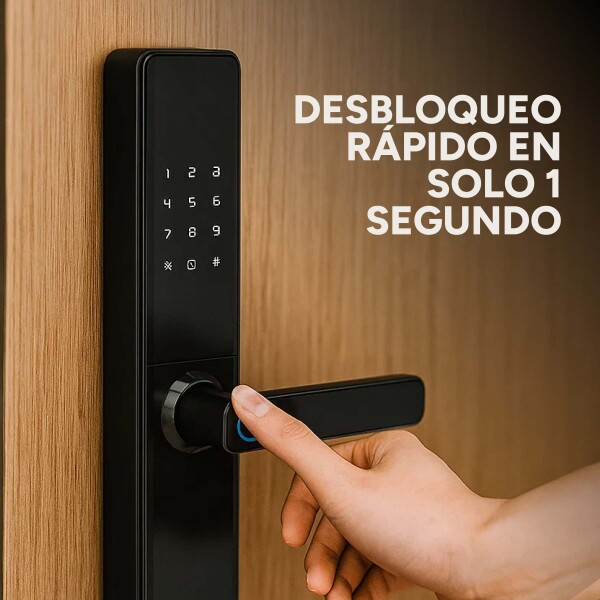 Cerradura Inteligente Biométrica Tuya Smart Electronica Wifi Color Negro