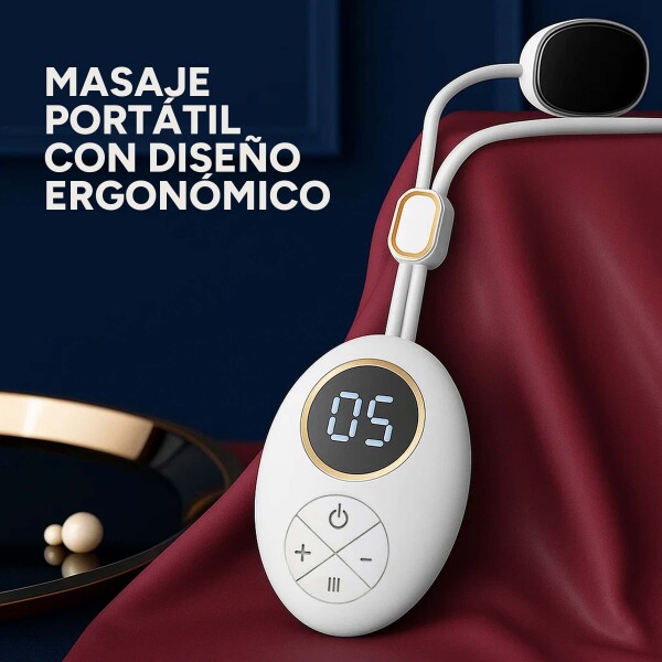 Masajeador de Cuello Colgante Eléctrico con Calor 5 Modos Color Blanco
