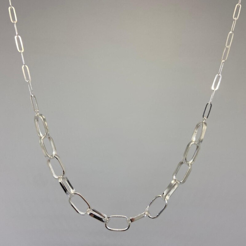 CADENA DE PLATA , TIPO FORCE LARGO , LARGO 45CM L8d2120hk-1239-x5