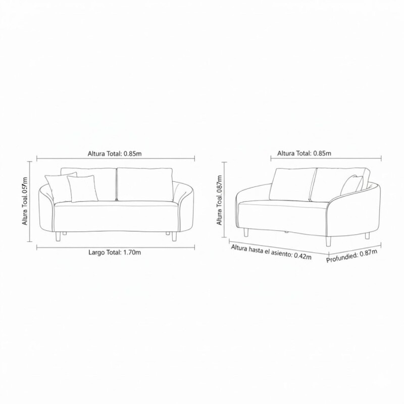SOFA GINEBRA 2C (CD) DISCONTINUADO Unica