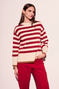 Sweater Rayado Rojo