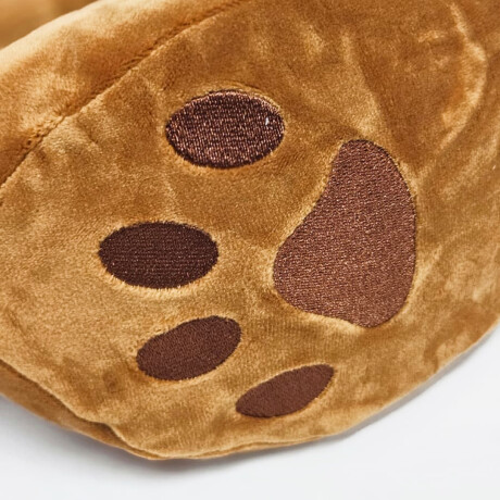 Almohada de viaje huellita gato Marron