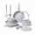 Set Ollas 17 Piezas Antiadherentes Mango Extraible Gris