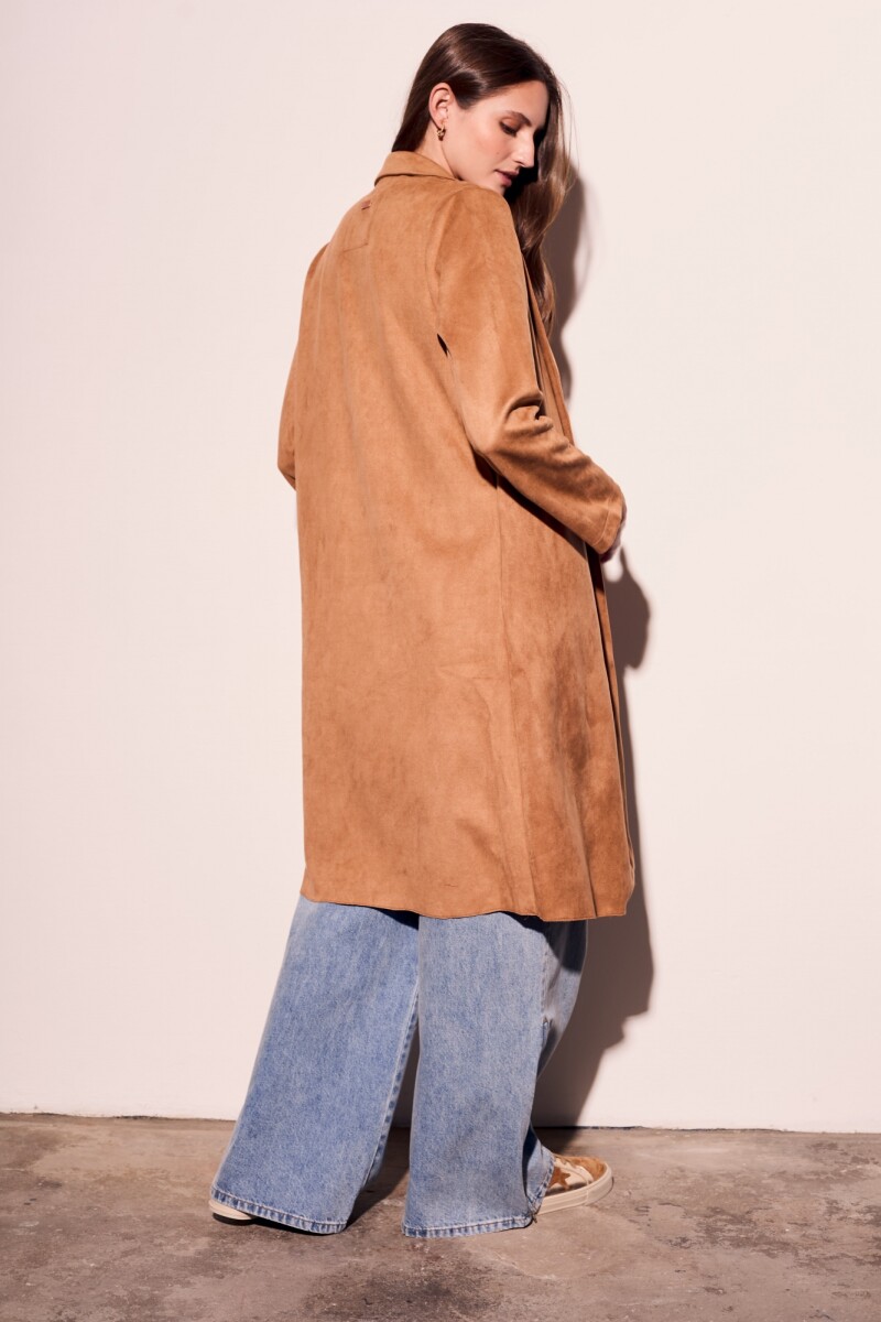 Trench Gamuza Cuero Vegano Beige