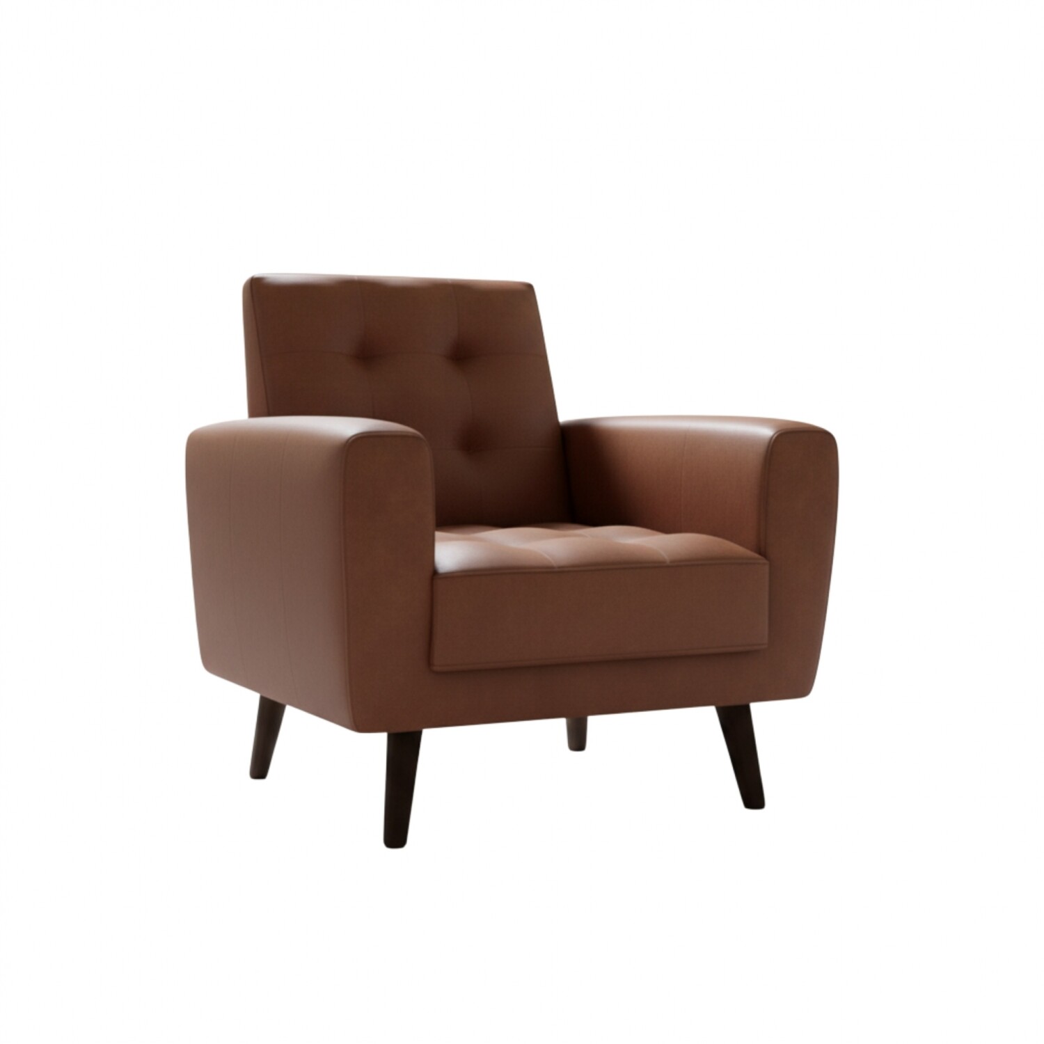 Butaca 1 Cuerpo - Eco-Cuero Livia - Marron — Rustico Hogar